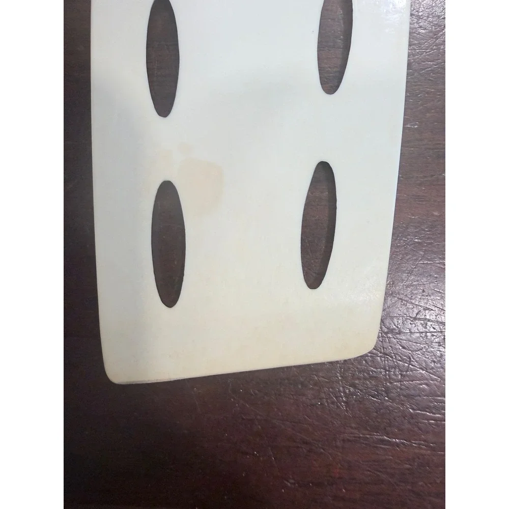 Vintage Mirro Nylon Slotted Spatula Turner Off White Cream Kitchen Utensil 11.5